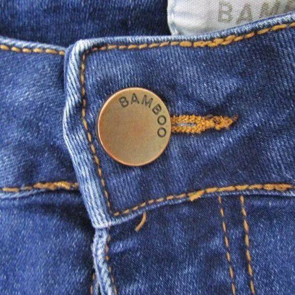 Bamboo Distressed High Rise Stretch Skinny Jeans - Picture 7 of 14